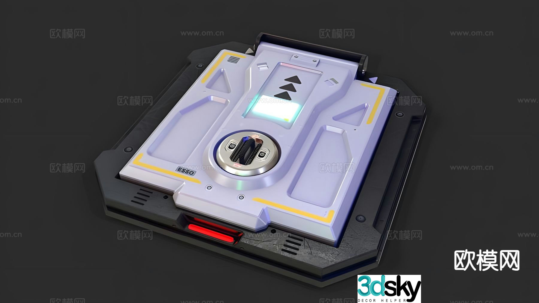Sci-fi underground passage door 3d model