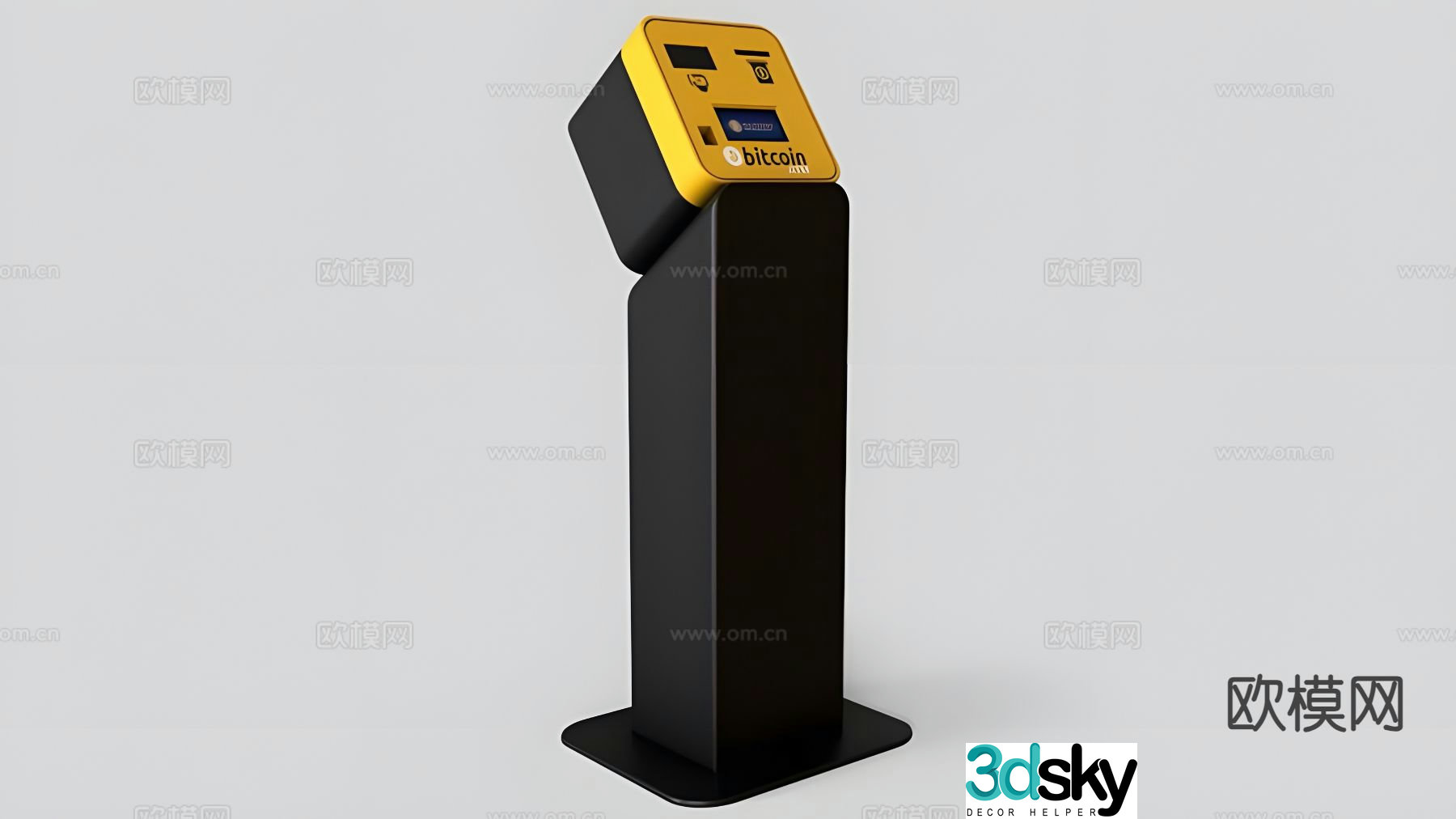 Bitcoin ATM machine 3d model
