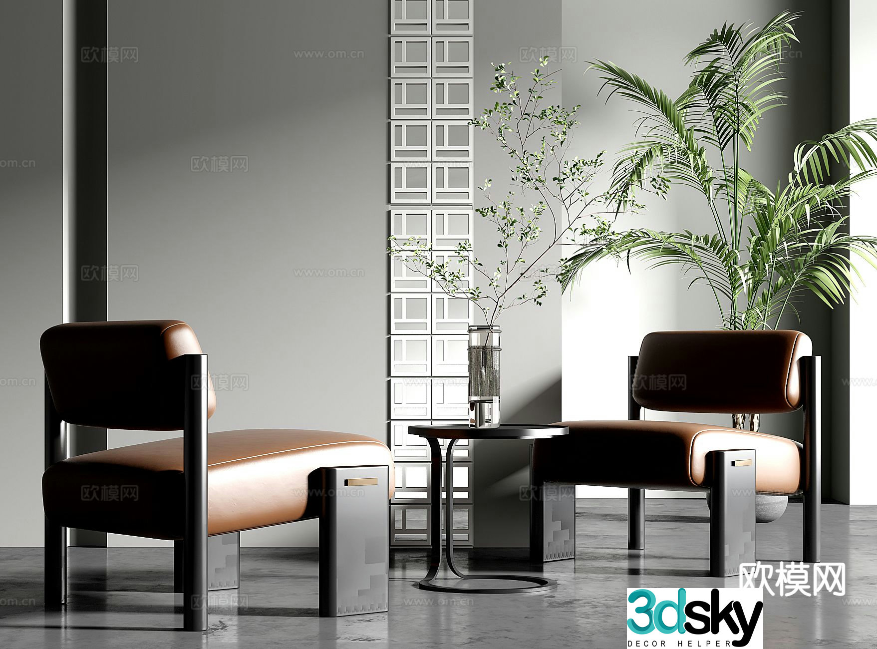 Italian chair sofa chair leisure chair 3d model