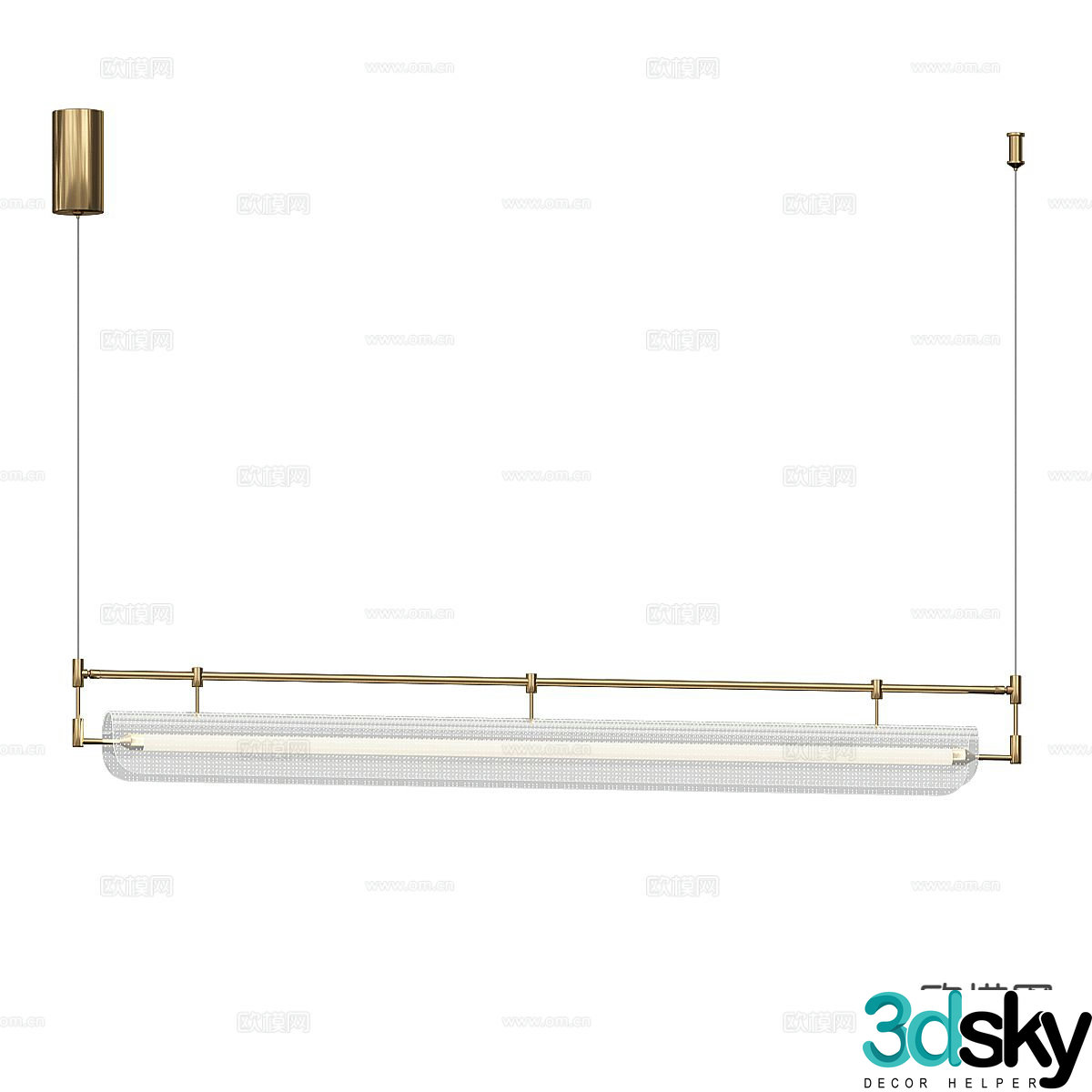 Light luxury chandeliers Restaurant chandeliers 3D model