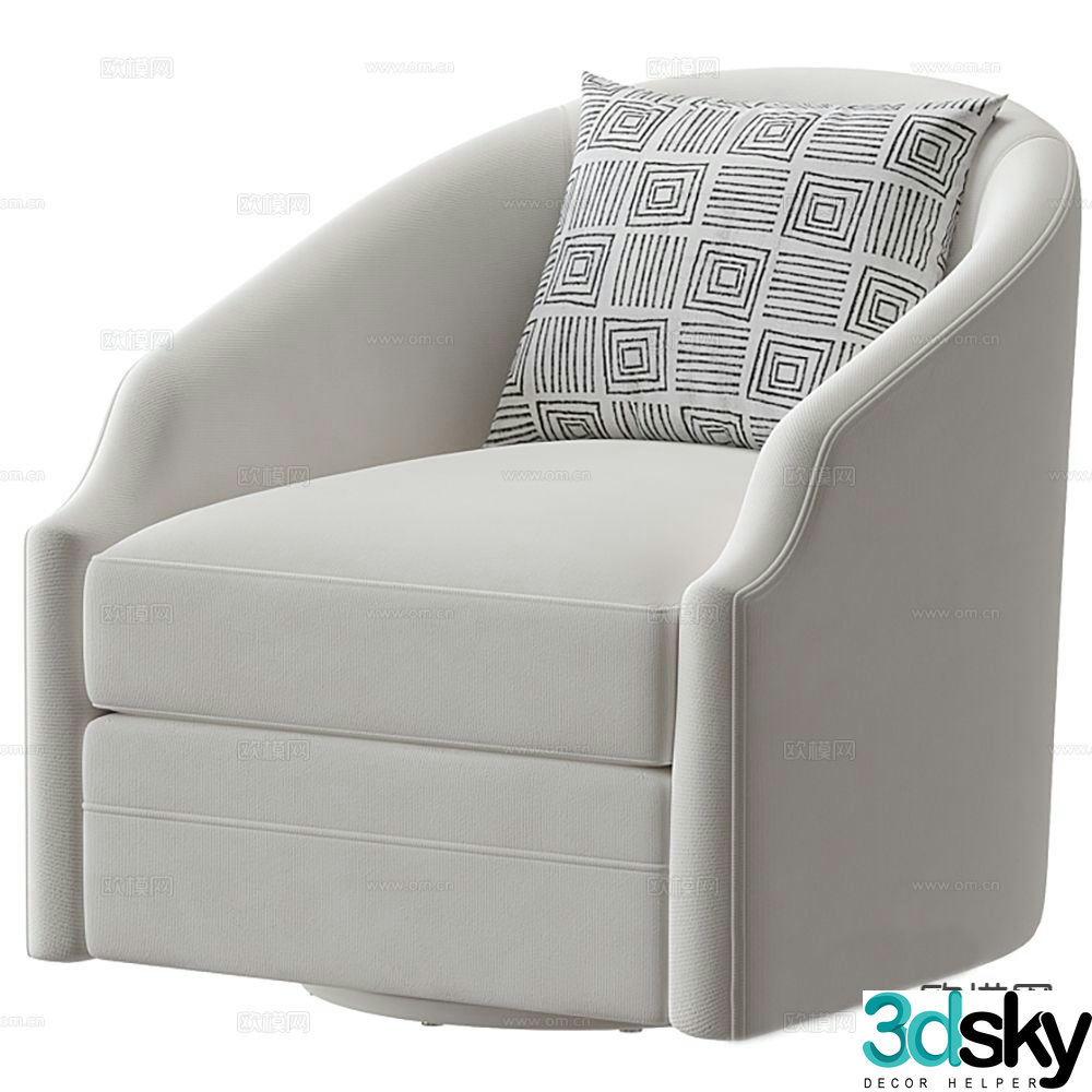 Modern single sofa leisure sofa 3d model