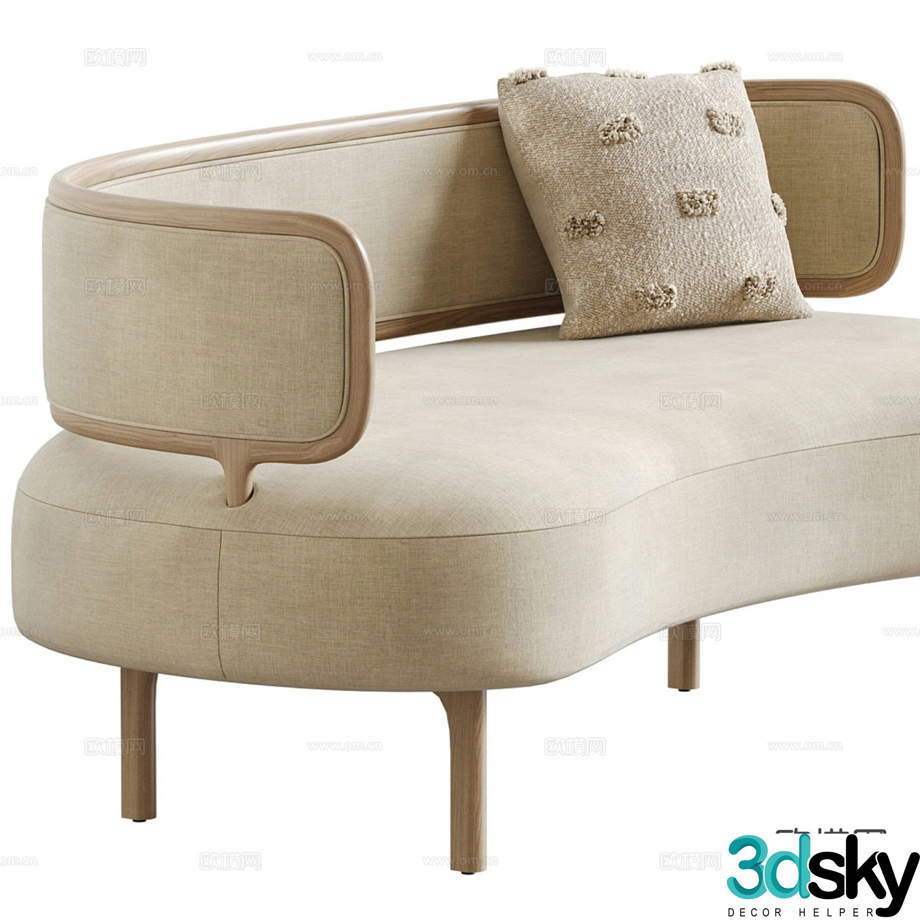 Wabi-sabi loveseat 3d model