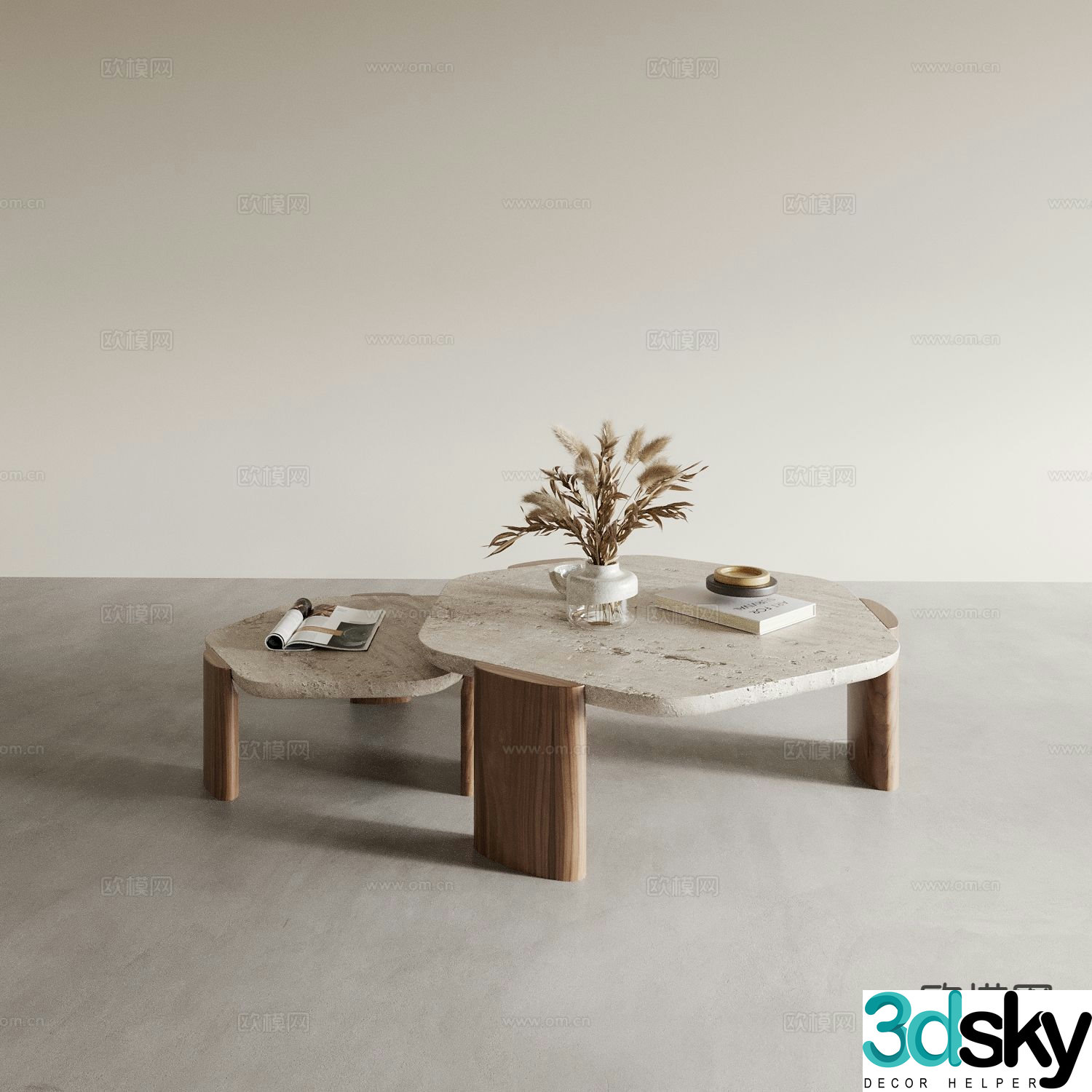 Wabi-sabi coffee table 3d model