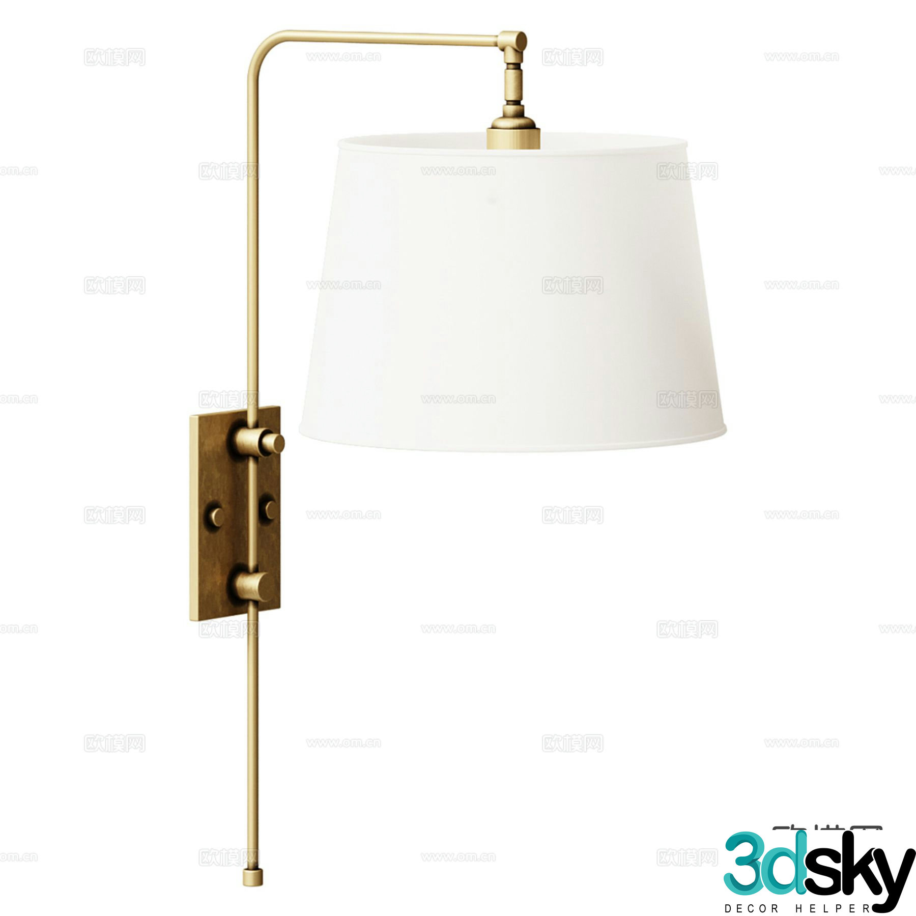 Light French wall light 3d model