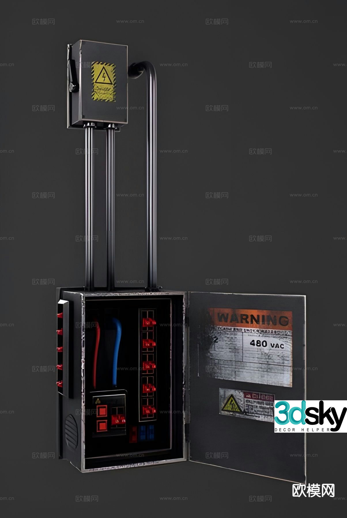 Main power switch box 3d model