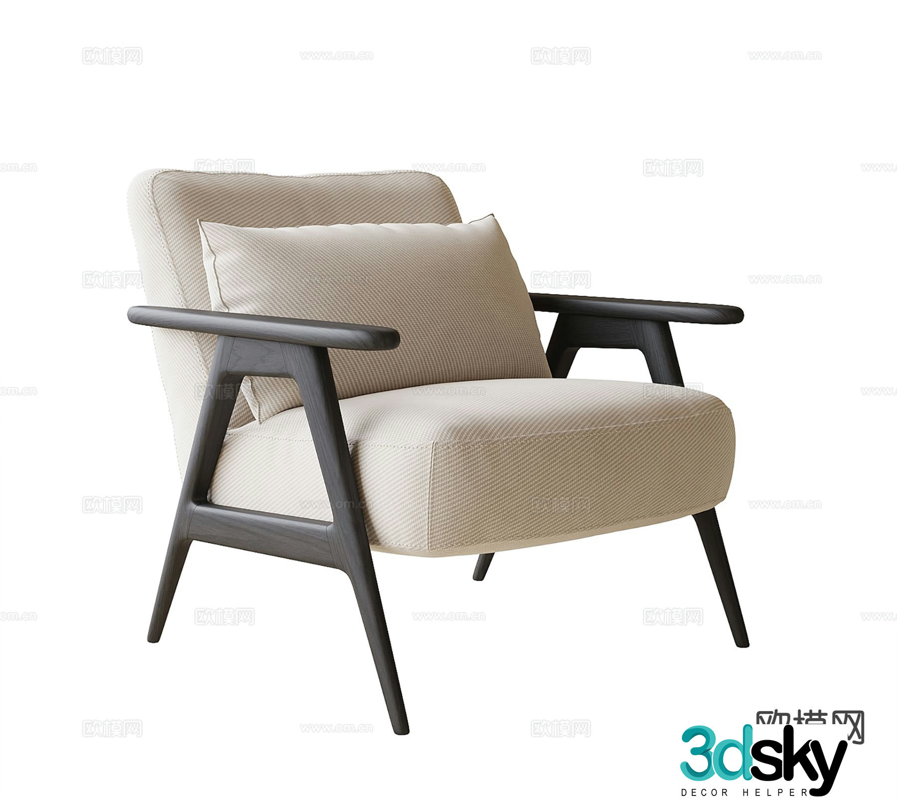 Modern leisure chair seat 3d model