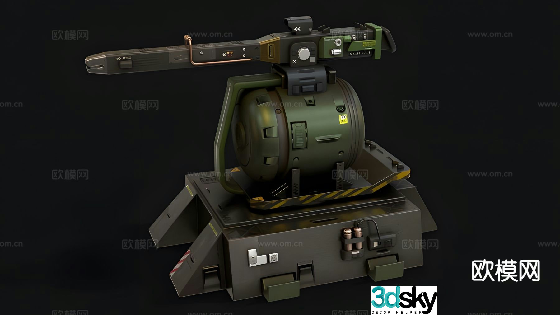 sentry turret 3d model
