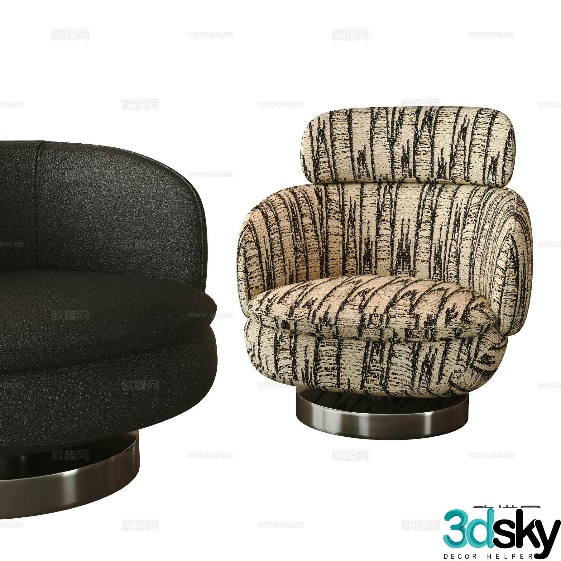 Modern chair sofa chair leisure chair 3d model