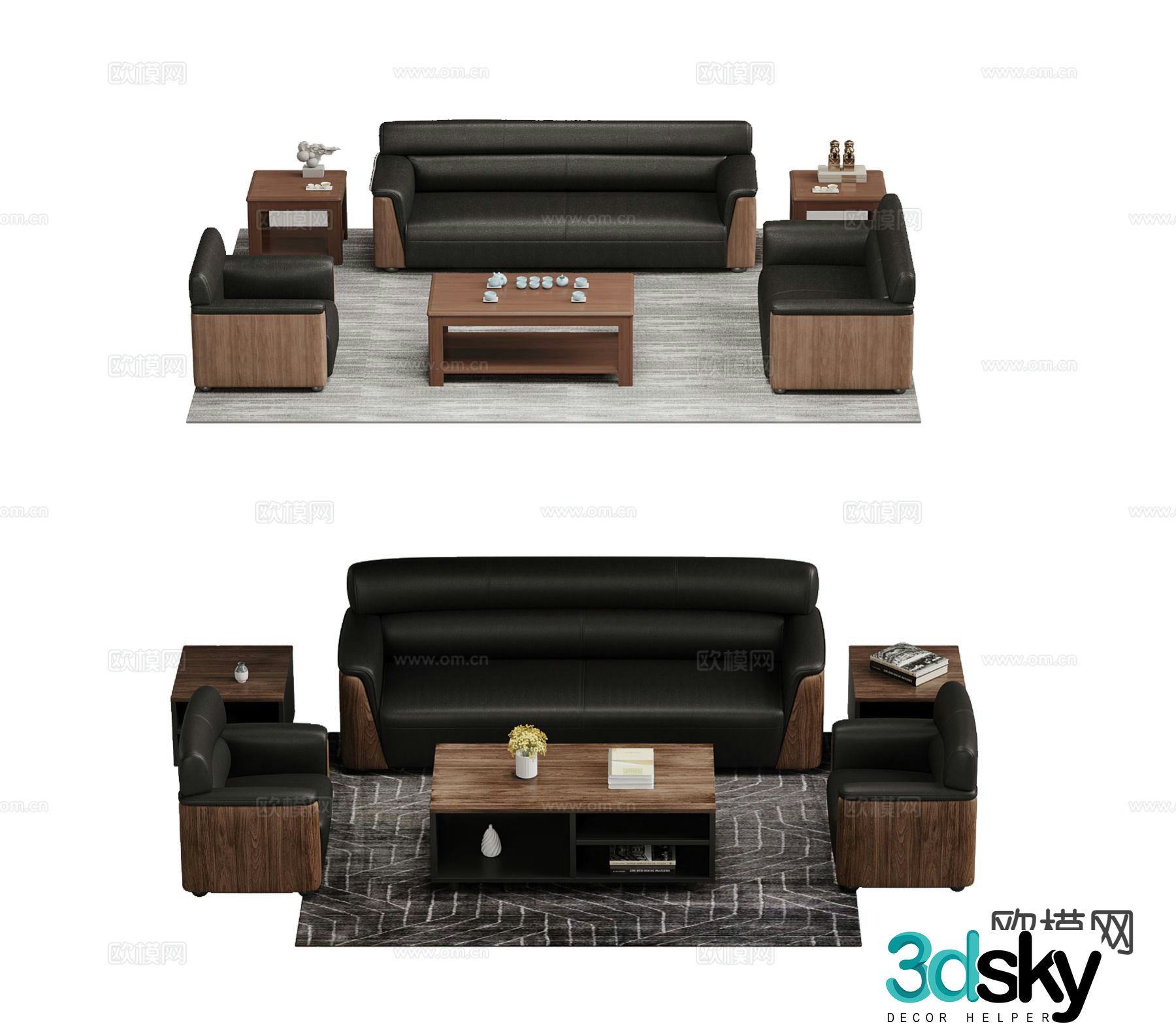 New Chinese style sofa set 3d model