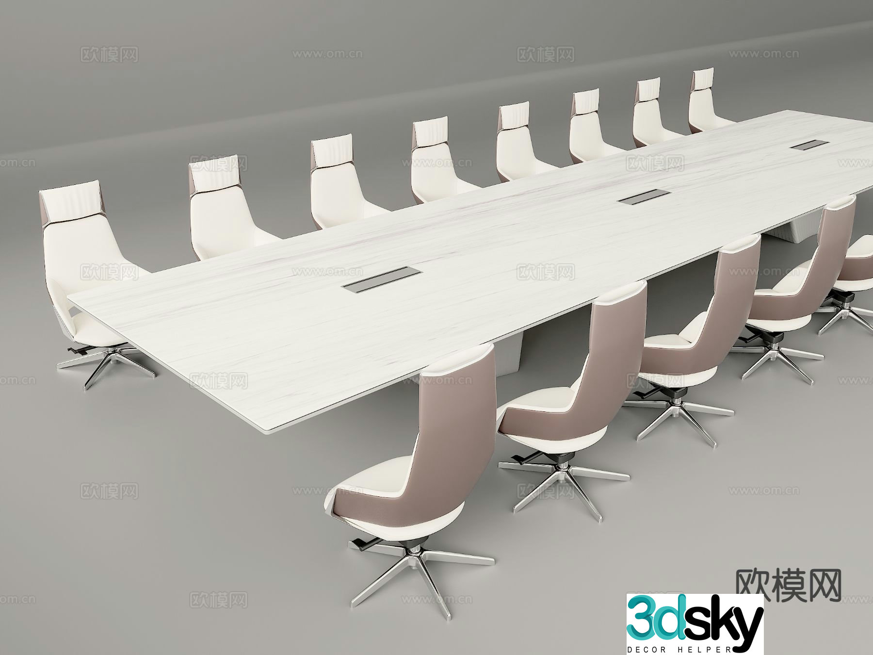 Modern conference table 3d model