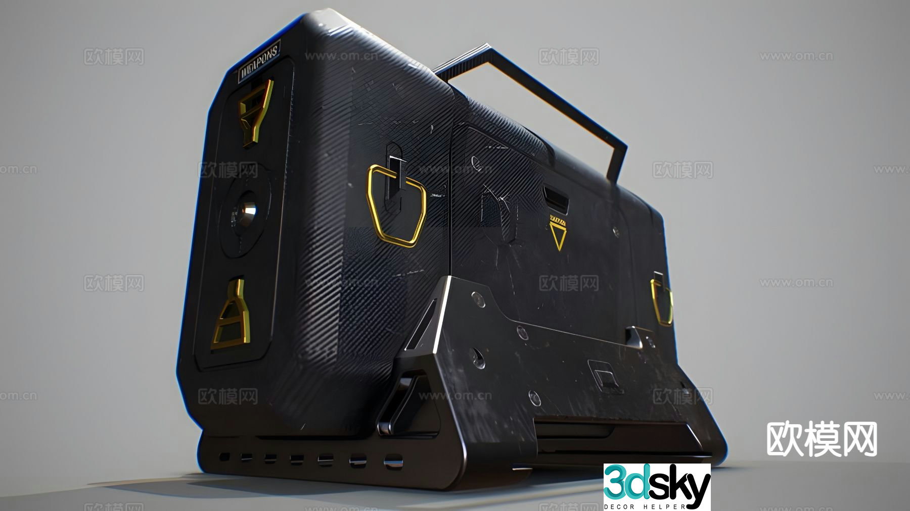 Sci-fi weapon box 3d model