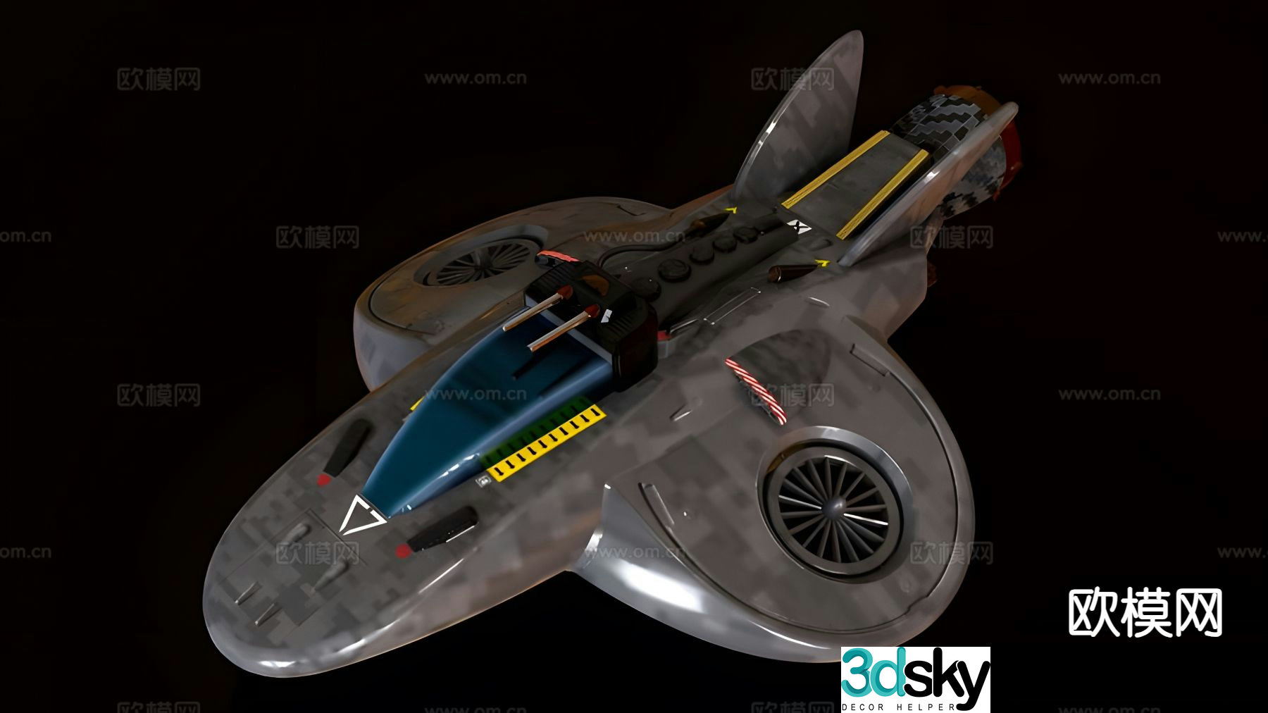 Sci-fi weapon box 3d model