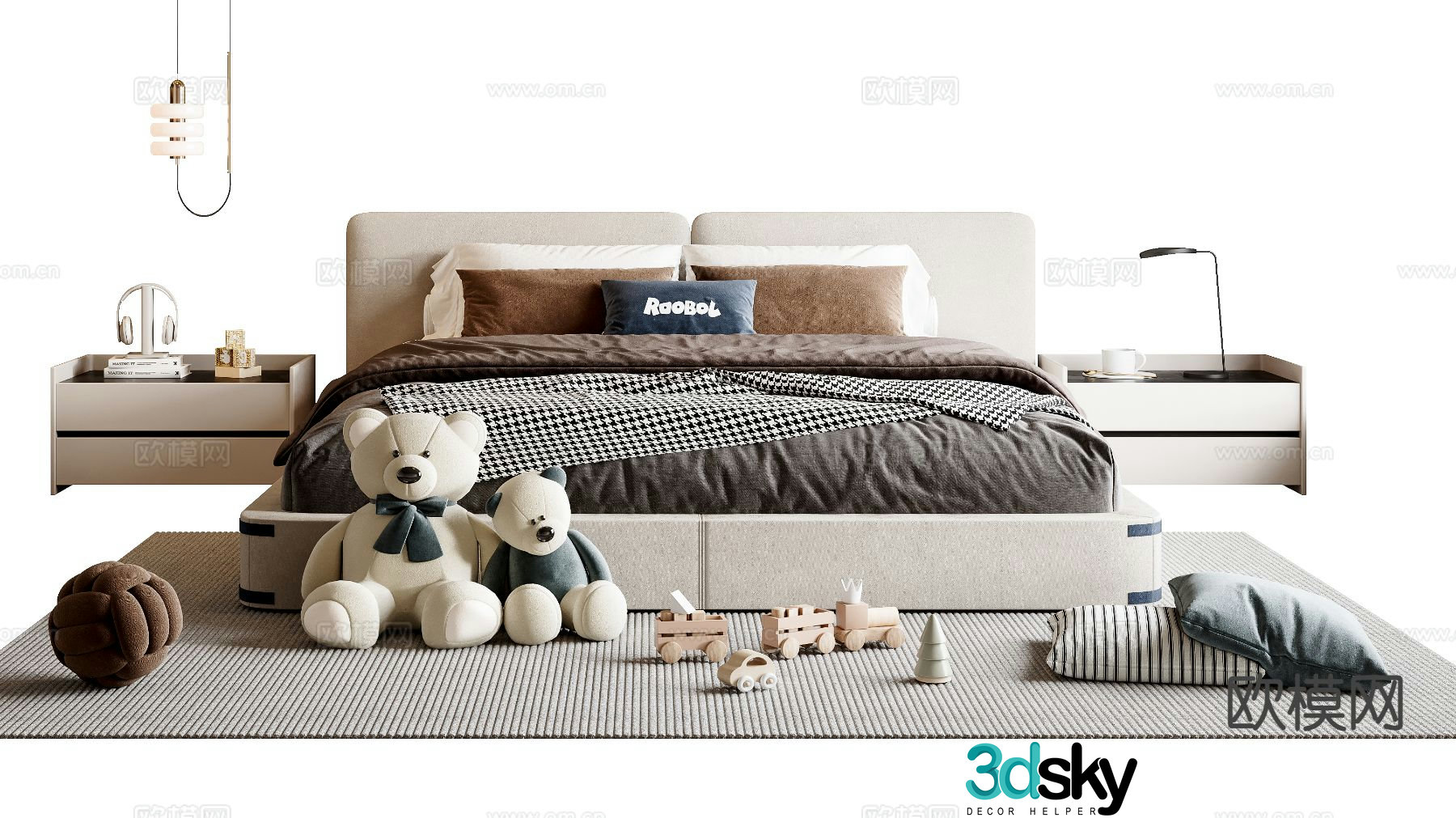 Modern children’s bed 3d model