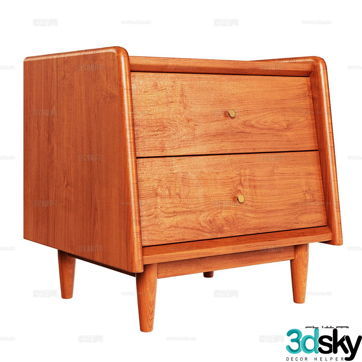 Simple bedside table 3d model
