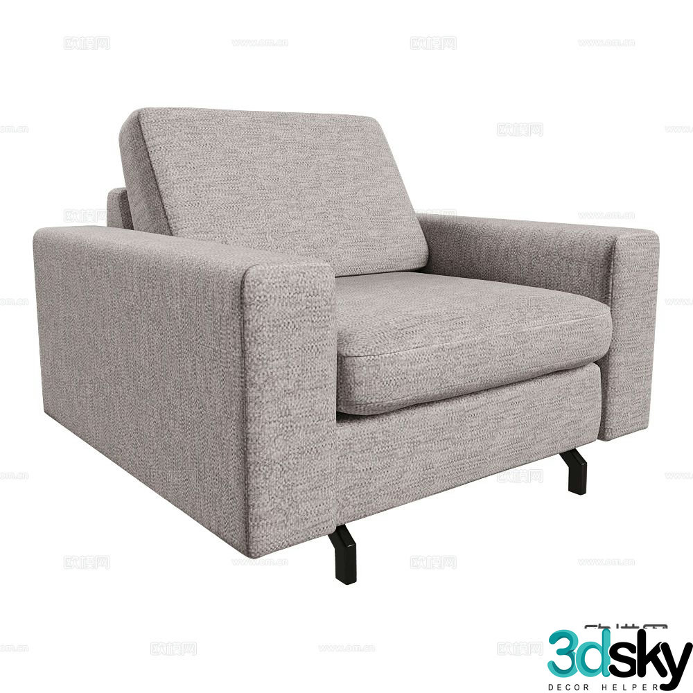 Zuiver Group single sofa 3d model