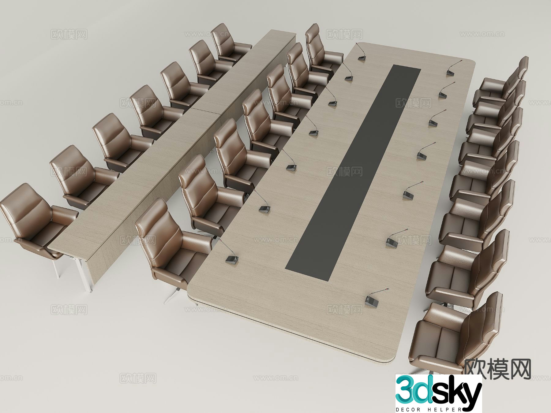 Modern conference table 3d model
