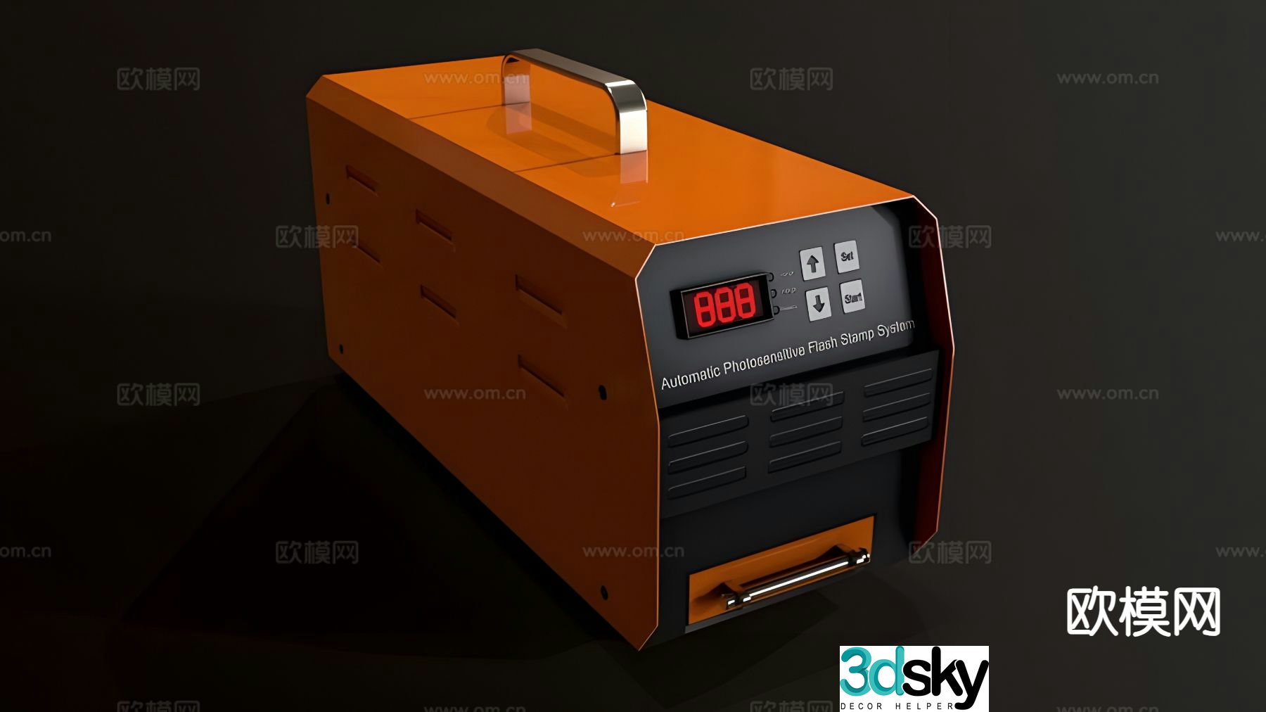 Automatic flash stamp machine 3d model