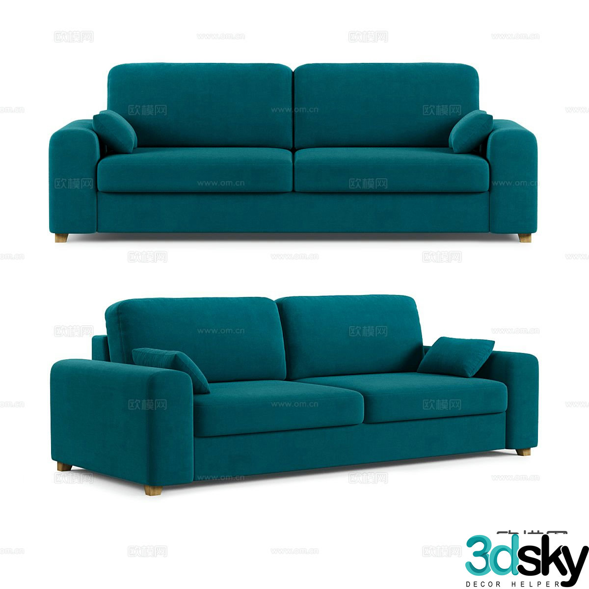 Nordic loveseat 3d model