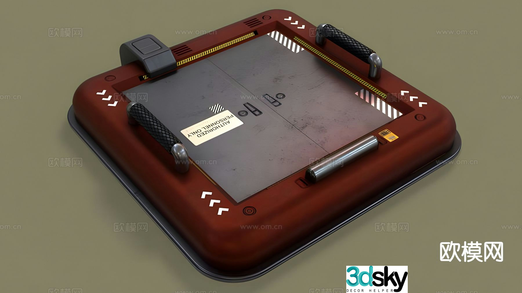 Sci-fi floor access door 3d model