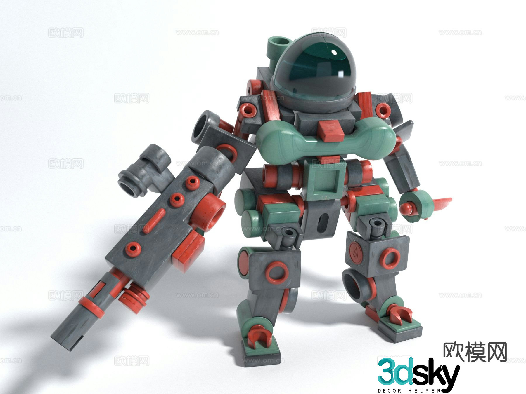 Trendy toy robot 3d model