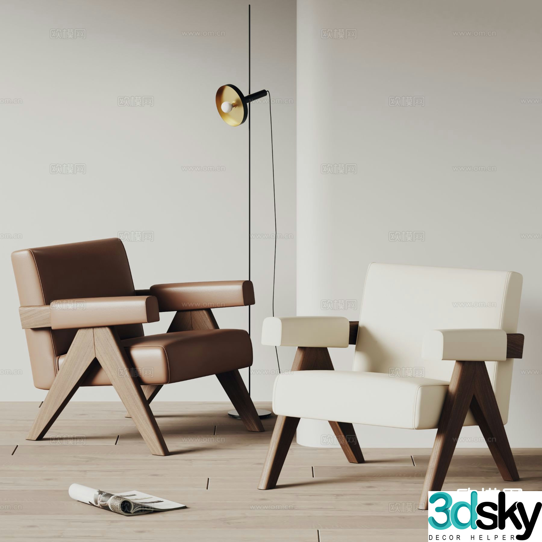 Bonaldo modern chair lounge chair 3d model