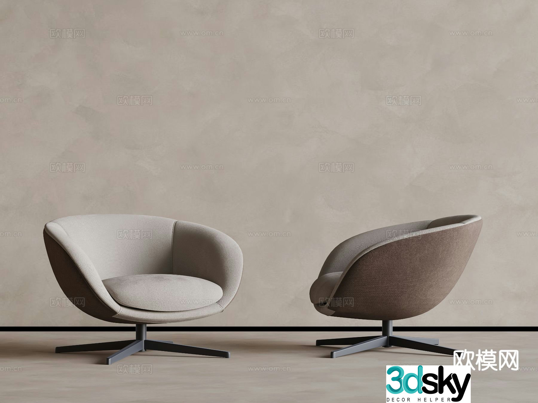 Modern leisure chair sofa chair 3d model