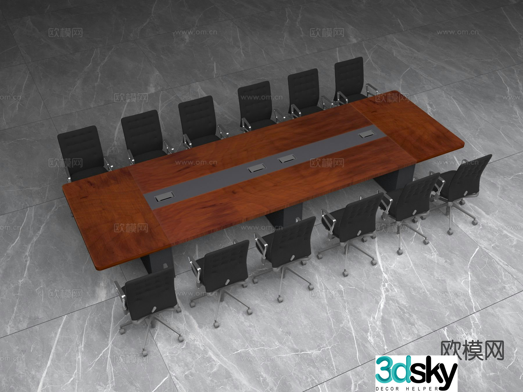 Modern conference table conference table 3d model