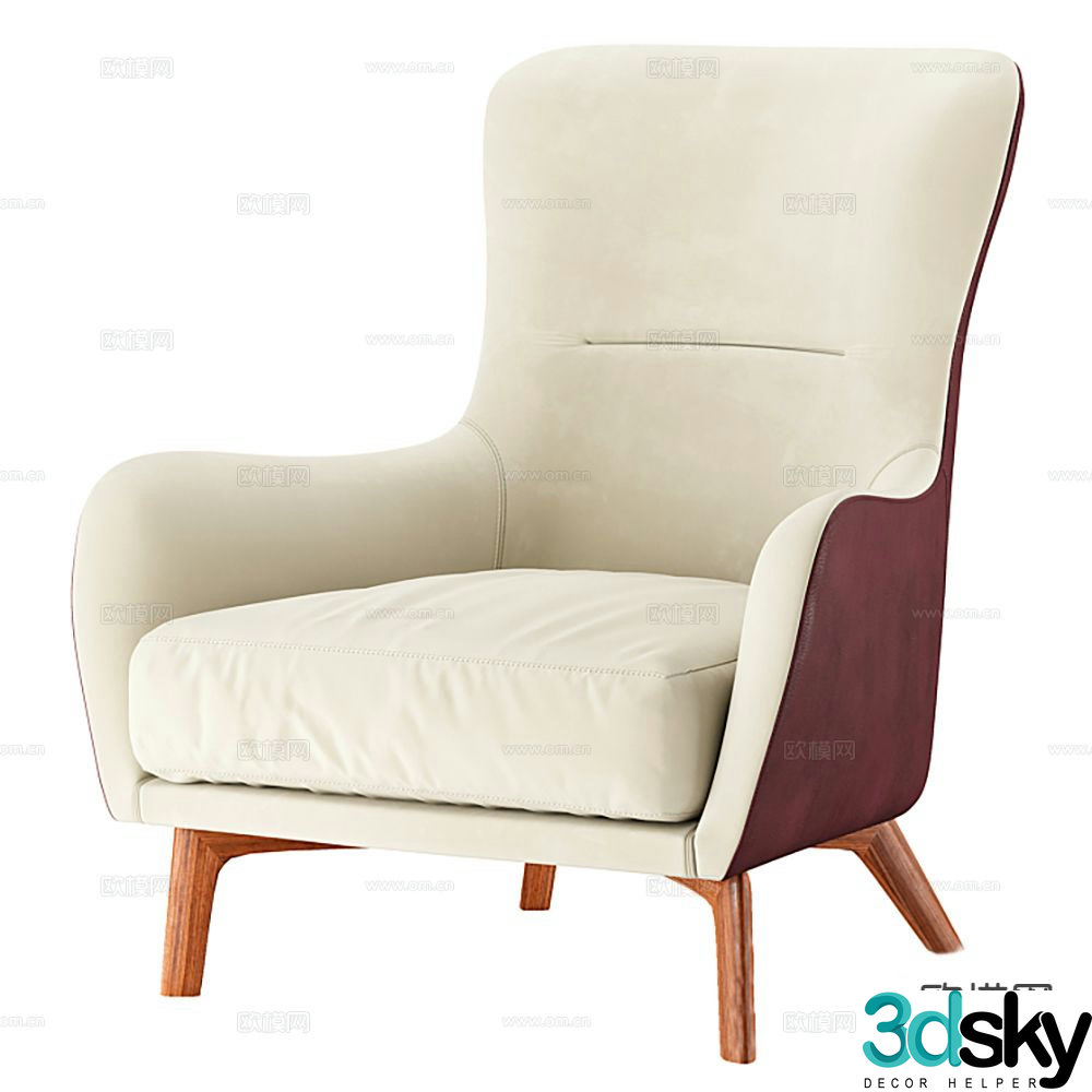 Modern chair sofa chair leisure chair 3d model