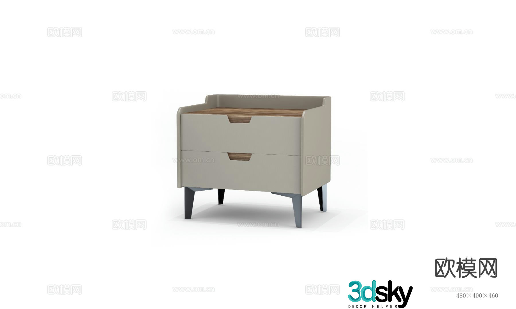 Modern bedside table 3d model
