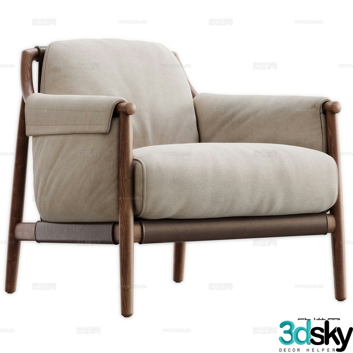 Modern single sofa 3d model