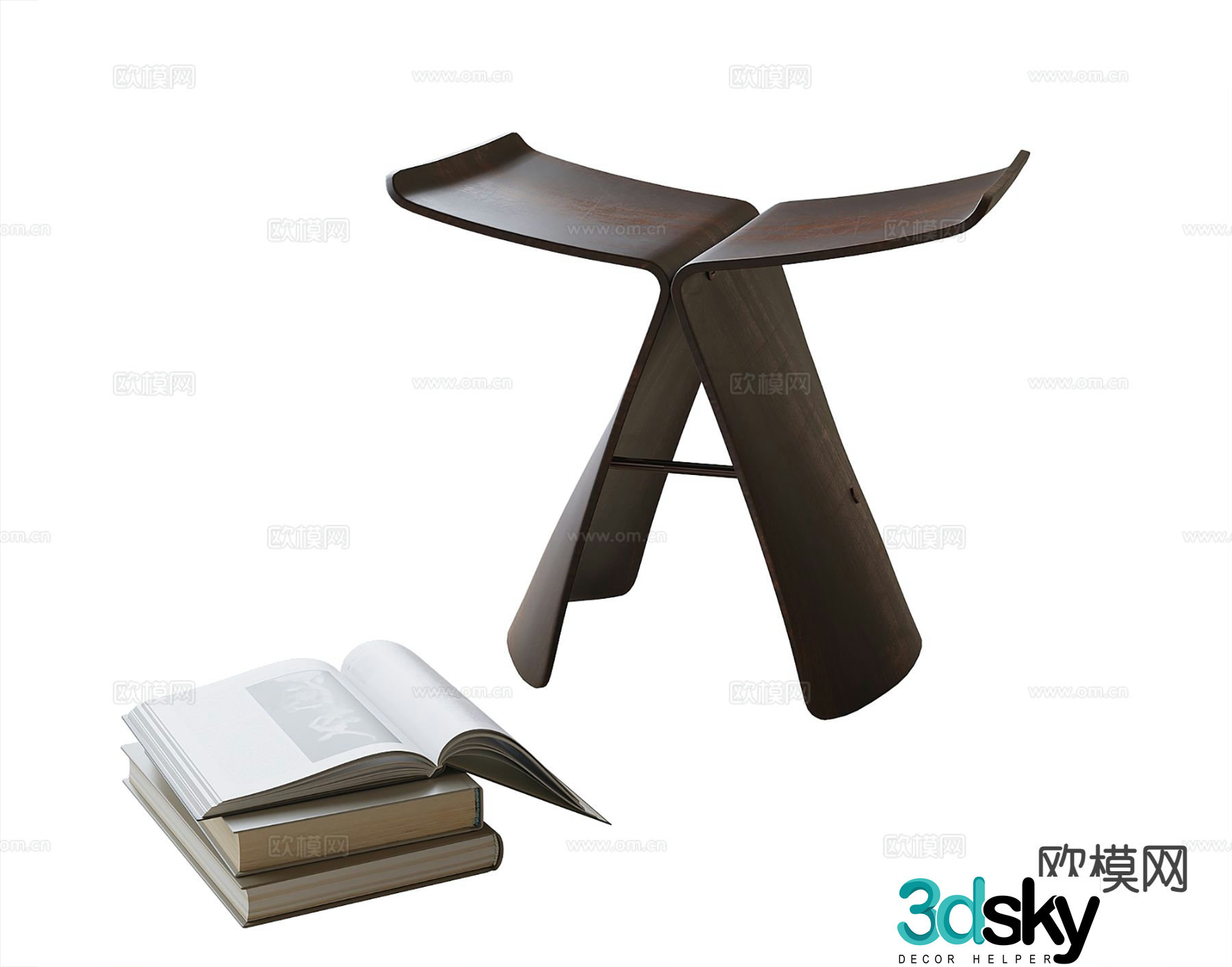 Modern butterfly stool 3d model
