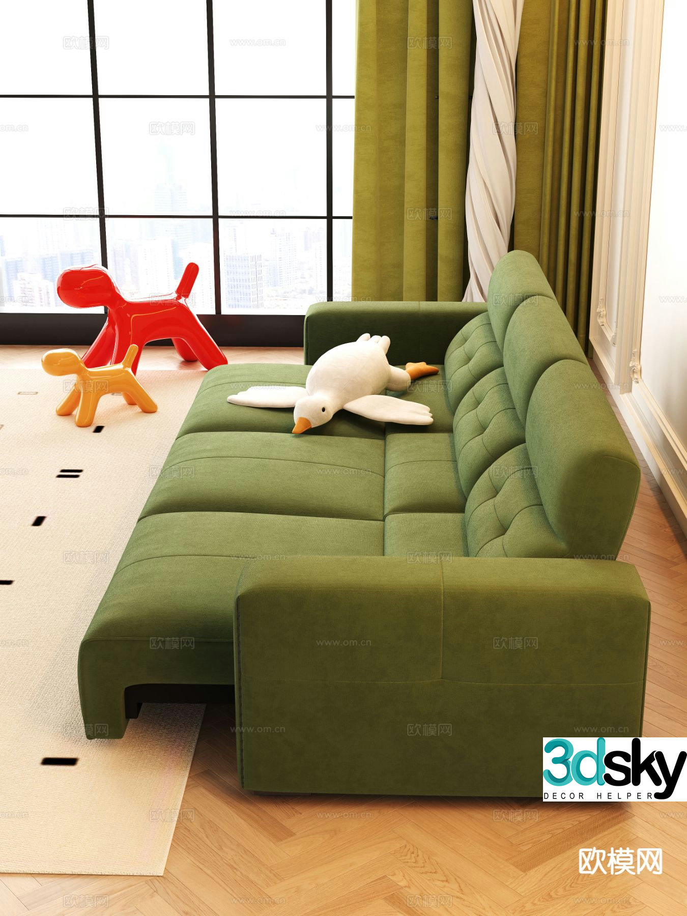 Modern functional sofa electric sofa bed 3d model
