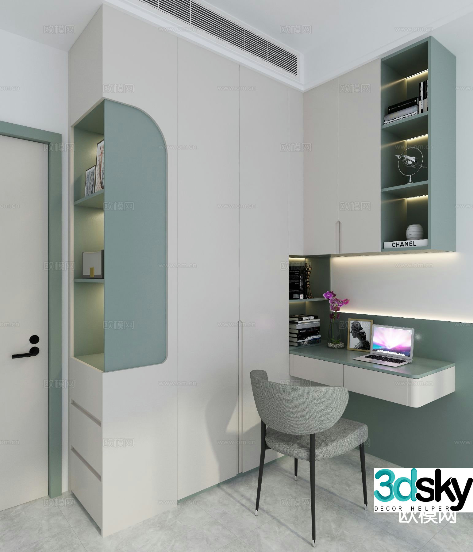 Modern wardrobe 3d model