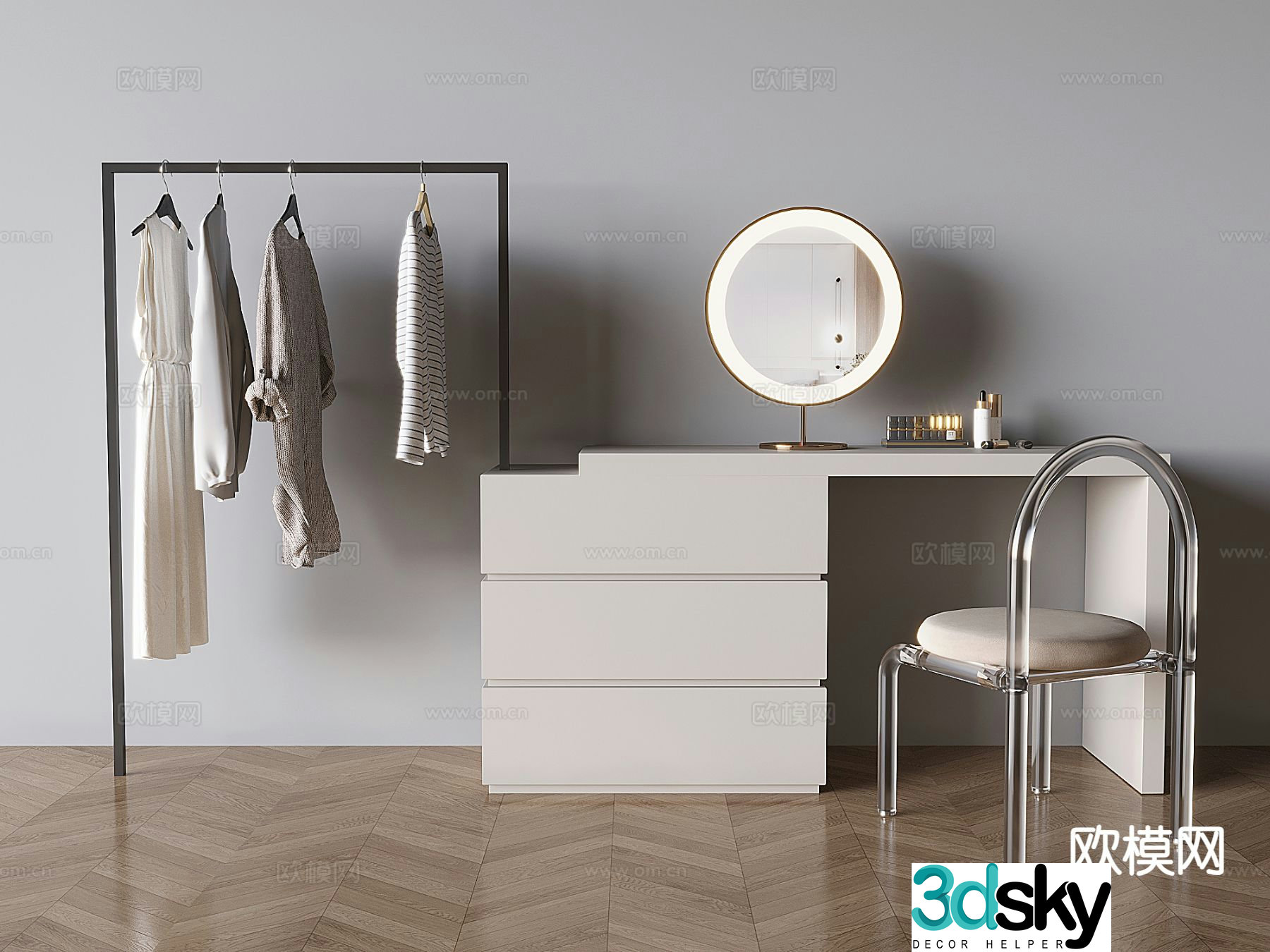 Modern dressing table dressing table 3d model