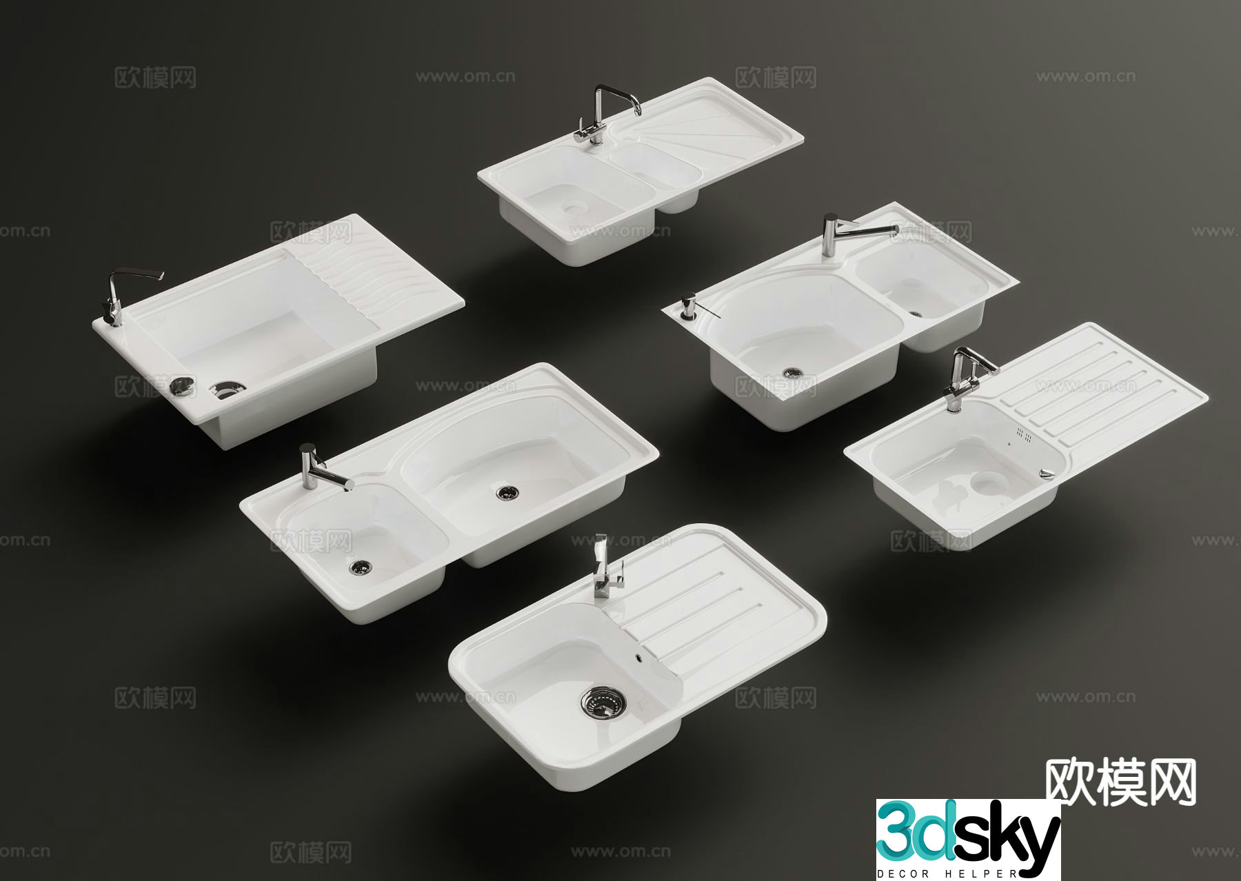 Modern washbasin 3d model