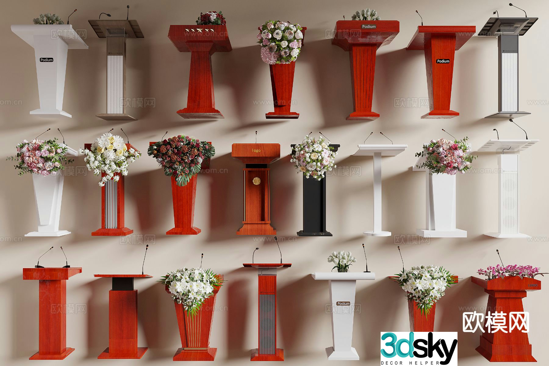 Modern podium 3d model