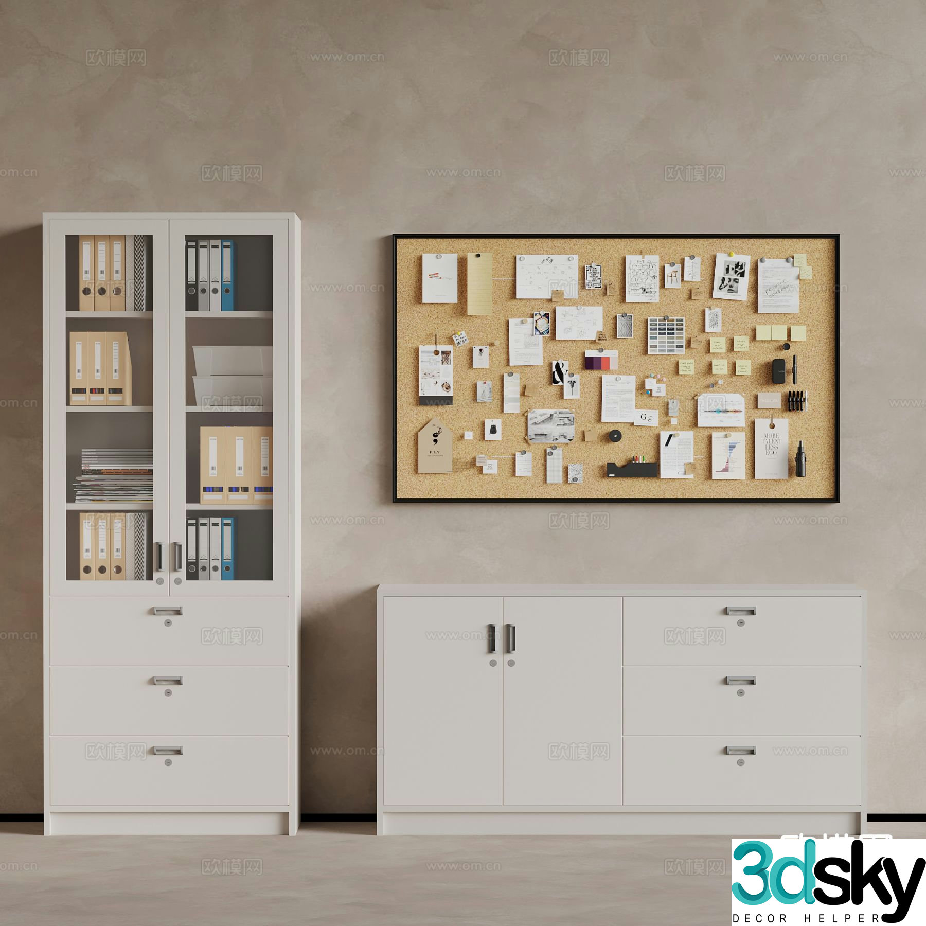 Modern filing cabinet 3d model
