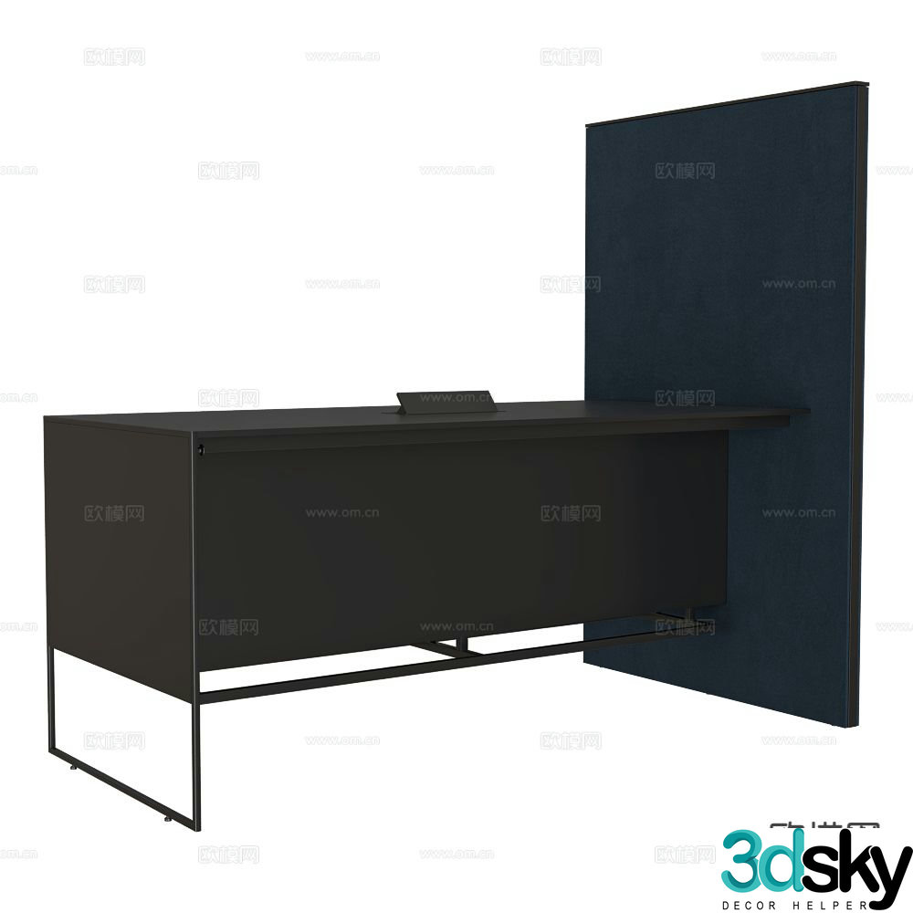 Balma desk card space office desk 3d model