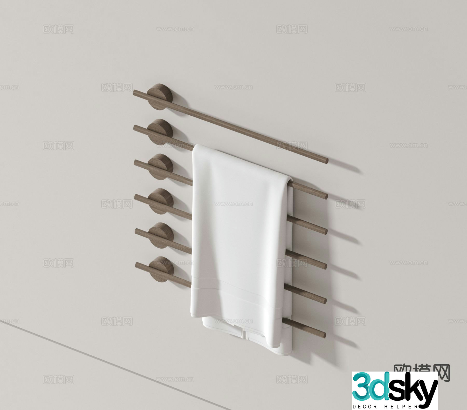 Modern towel rack 3d model
