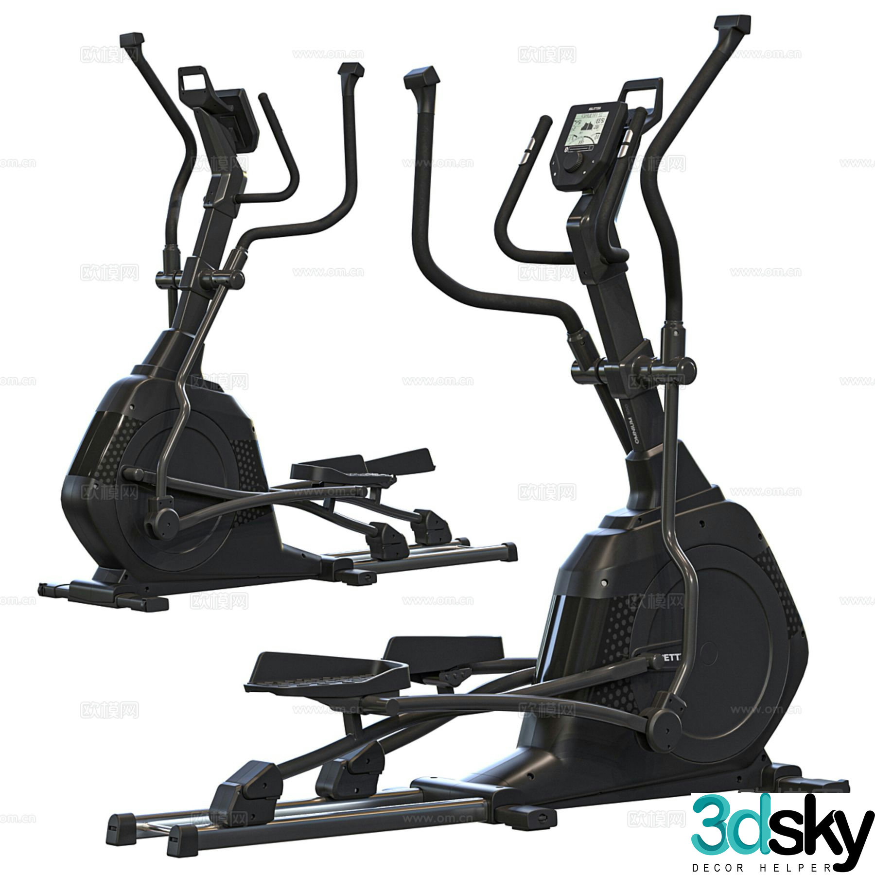 Treadmill exercise simulator 3d model