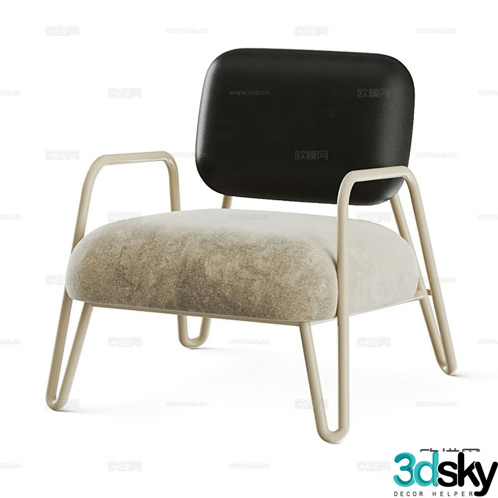 Modern chair leisure chair 3d model