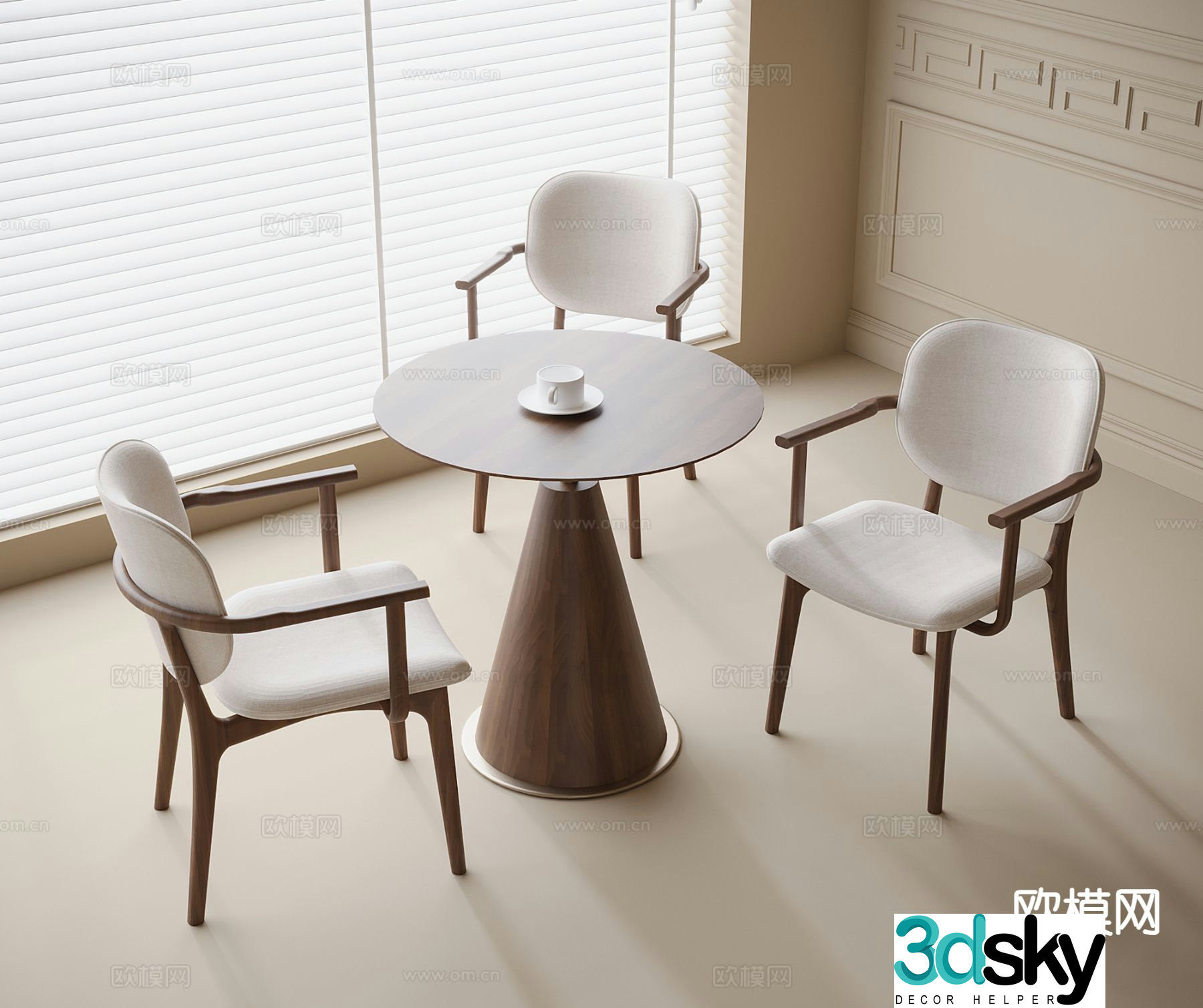 Modern coffee tables and chairs negotiation tables and chairs leisure tables and chairs 3D model