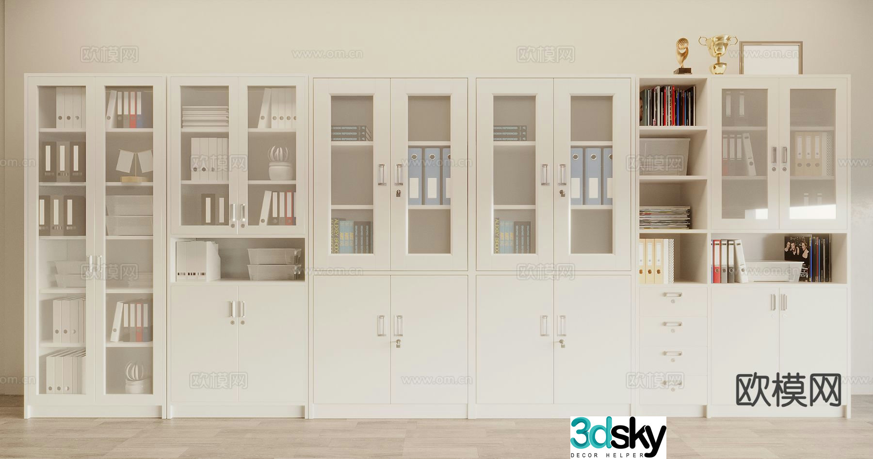 File cabinet filing cabinet office supplies 3d model