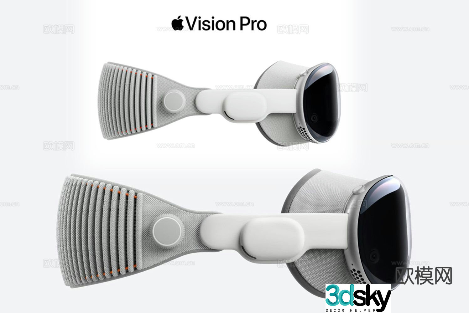 Apple VR headset Apple Vision 3d model