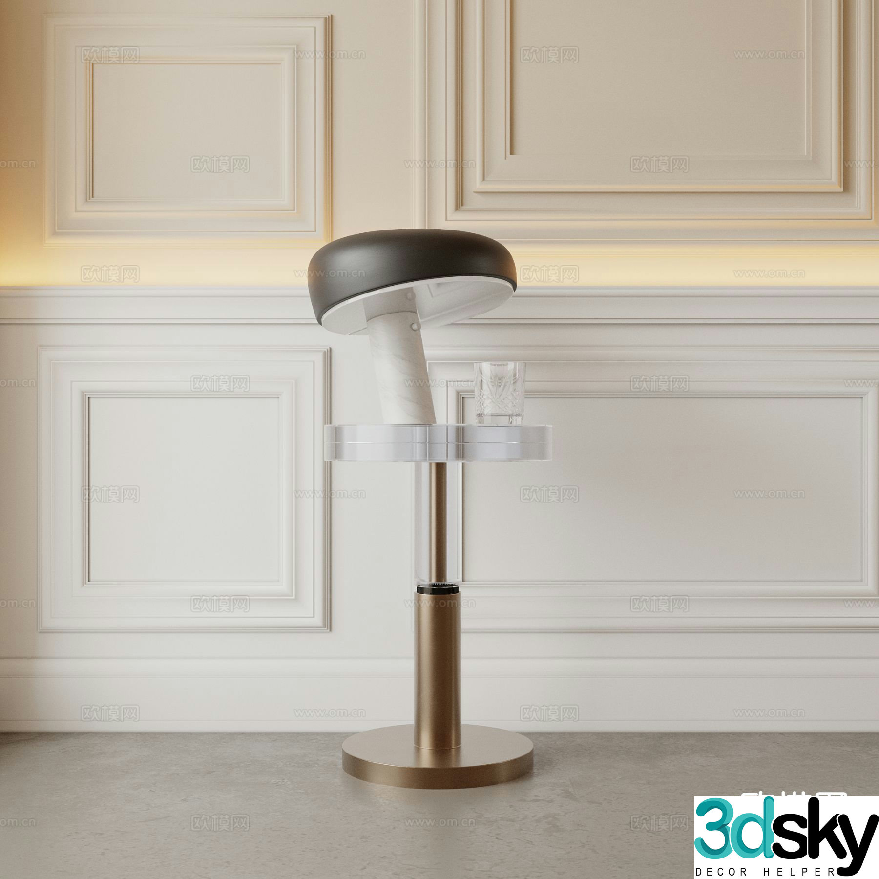 Modern bedside table 3d model