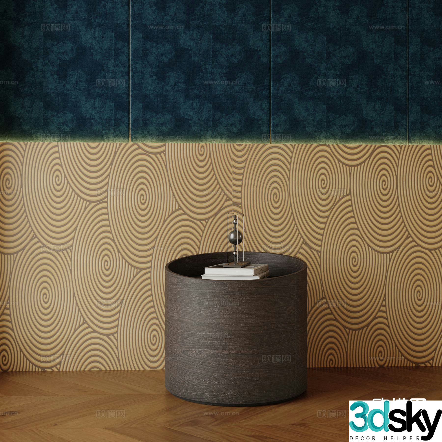 Modern bedside table 3d model