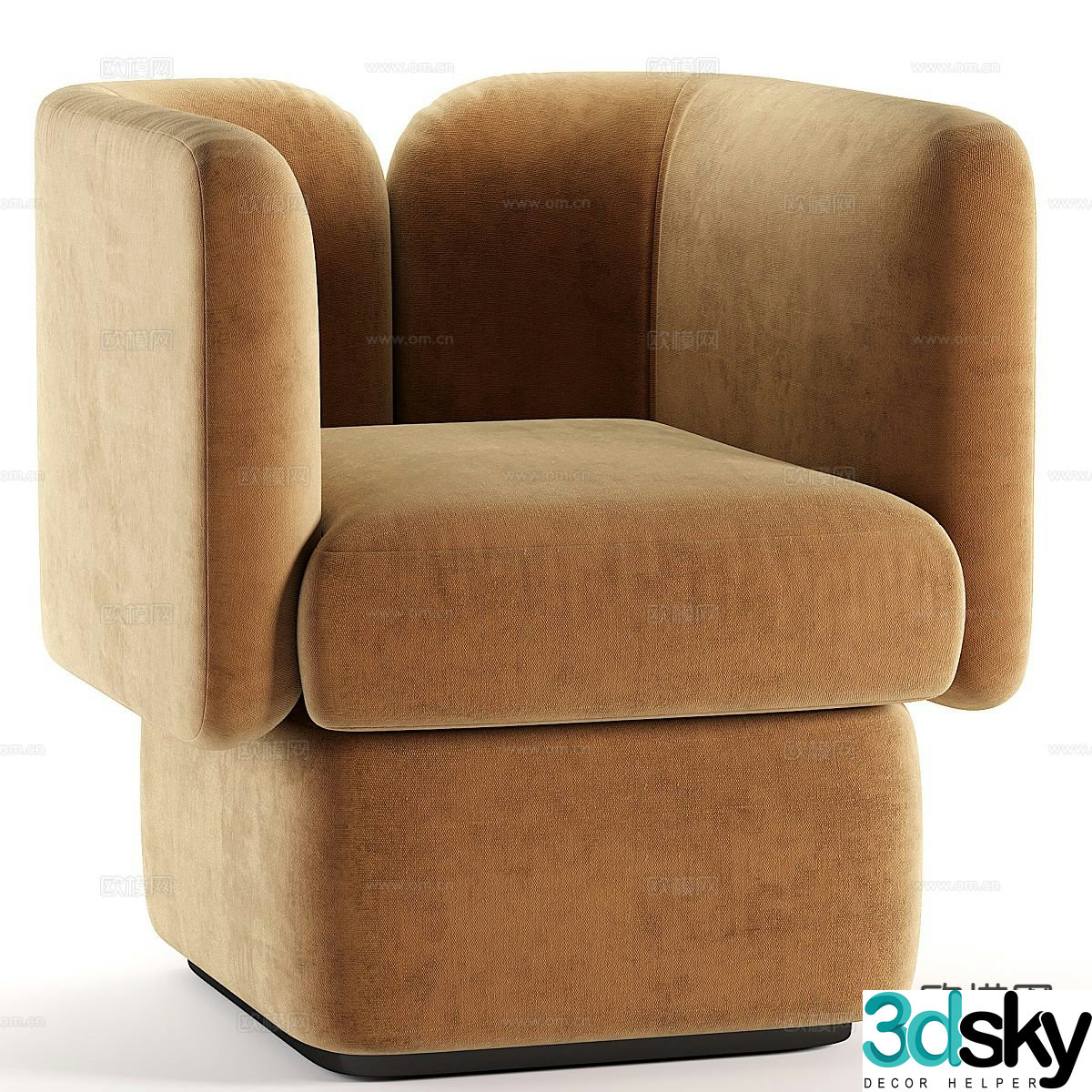Modern single sofa leisure sofa 3d model