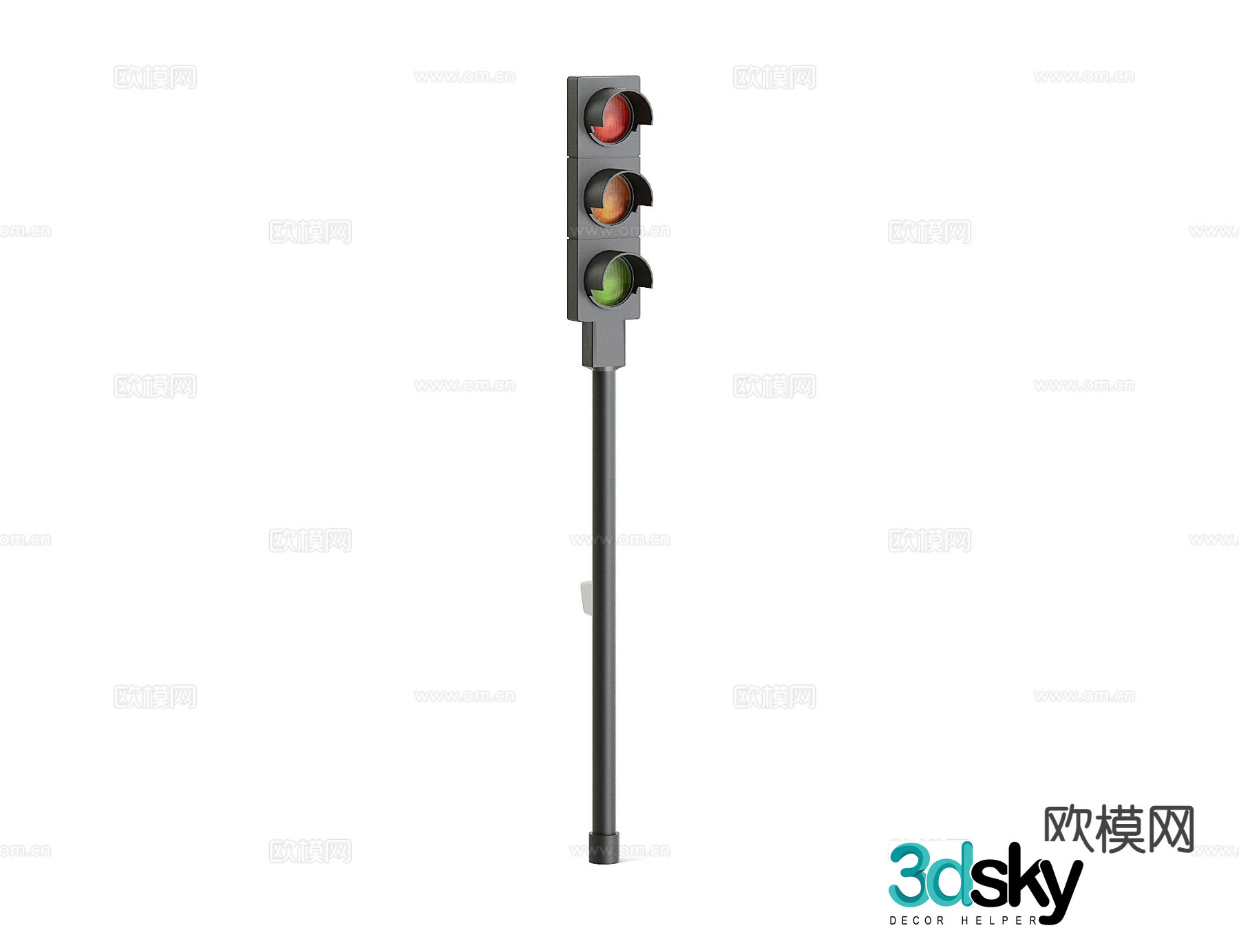 Traffic facilities traffic light 3d model