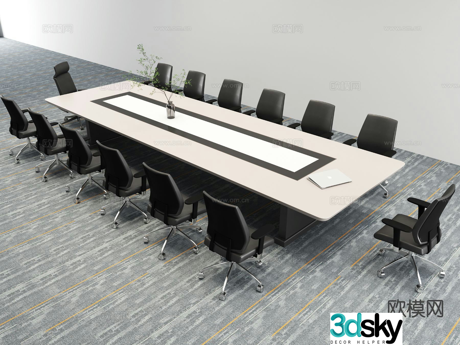 Modern conference table conference table 3d model