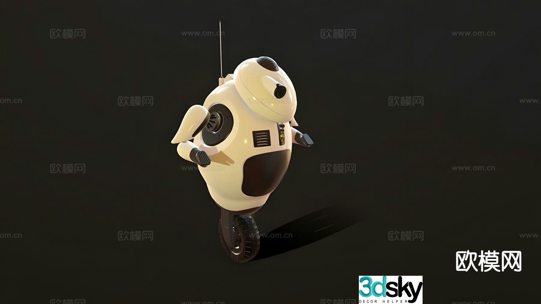 Simple intelligent robot 3d model